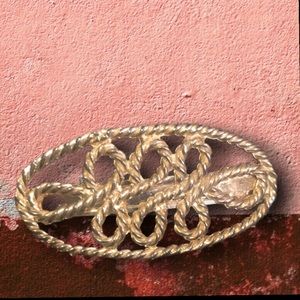 80’s Goldtone Wide Barrette